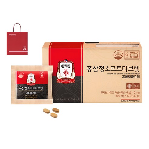 홍삼정 정품 소프트타브렛+쇼핑백 60정, 1개 맛있게 먹은 솔직 후기 썸네일