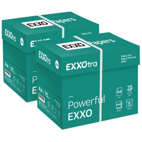 엑소 트라 복사용지 75g, A4, 5000개