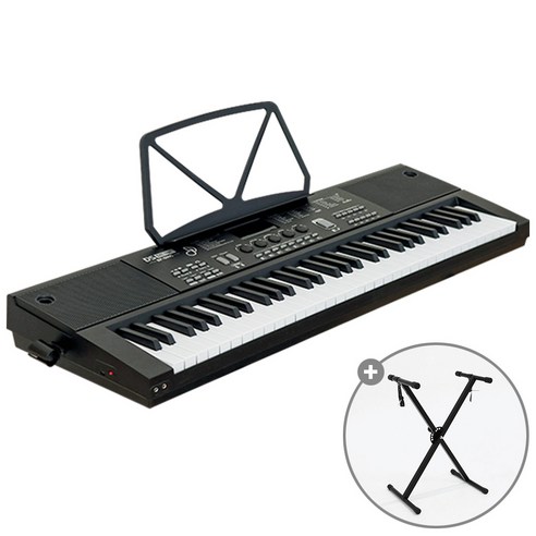디에스뮤직 61key 디지털피아노 블랙+X형 받침대 × 1개, 블랙+X형 받침대 × 1개 섬네일
