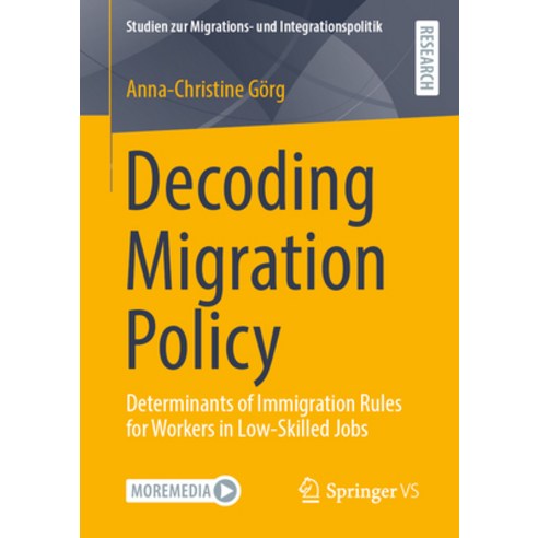 (영문도서)Decoding Migration Policy: Determinants of Immigration Rules for Workers in Low-... Paperback, Springer vs, English, 9783658508609
