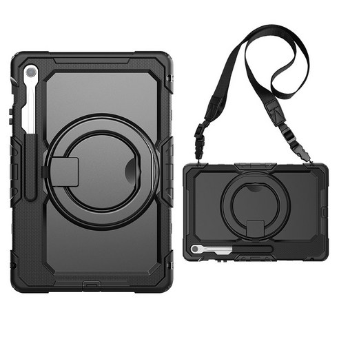 스냅케이스 갤럭시탭 S10 FE 플러스 디펜더 아머 케이스, 블랙, 1개
