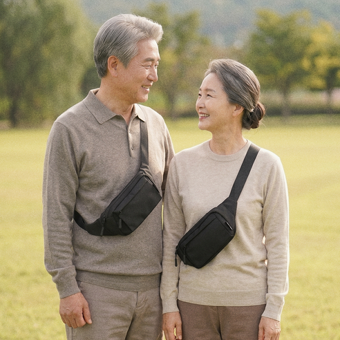 담앤드솜 2세대 심플 미니 힙색 허리 어깨 방수 스포츠 운동 조깅 가슴 ... 착용 후기 | 사이즈/핏 총정리 - 상품 이미지 4