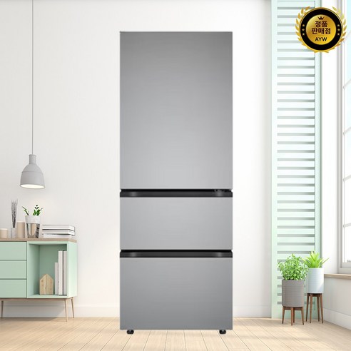 [색상선택형] LG전자 DIOS 오브제컬렉션 327L 3도어 스탠드형 김치냉장고 메탈 방문설치