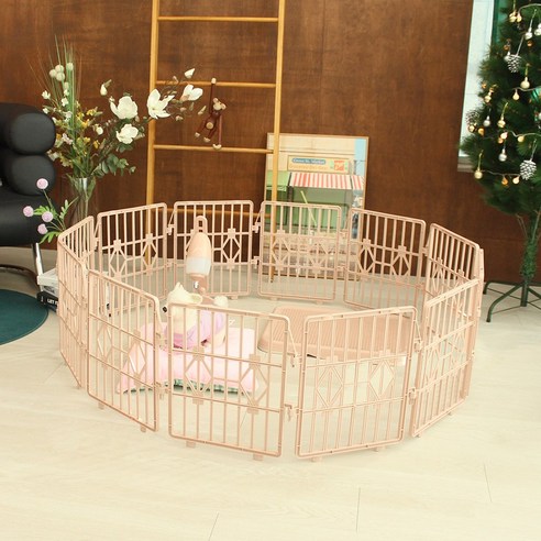 Pepecheu Gangaji Ultari ( 35 cm * 39 cm ) 12 p Pink , 1 Pack (페페츠 강아지 울타리 ( 35cm * 39cm ) 12p 핑크, 1개)