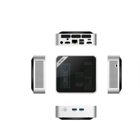 닌키어 M6 4300U 유럽형 미니 PC 8GB, 블랙, 256GB