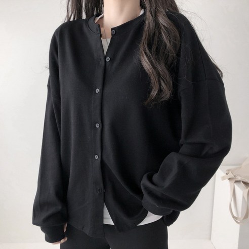 오버핏 가디건 정면 이미지