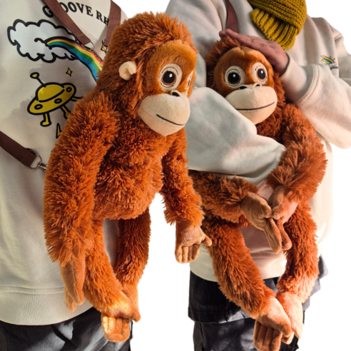 넵다세일 오랑이 오숭이 가와이 우탄이 오랑우탄 애착인형 동물파우치 봉제인형 백팩 크리스마스선물 가방 60CM
