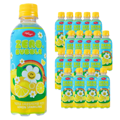 [위글위글 X 블링부스터] 스파클링 제로버블 레몬맛, 355ml, 20개
