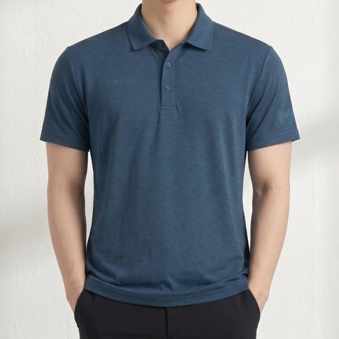 밀레 남성 기능성 냉감 반팔 카라 티셔츠 여름 피케 등산복