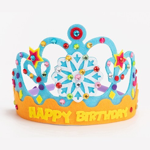 (MH) 민화 부직포 왕관 만들기 6종 중 택 1, 분홍생일하트