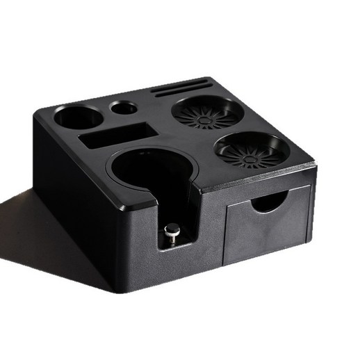 3구 탬핑 스테이션 수납형 멀티 거치대 정리함 51-58mm ABS, 1개, 멀티 넉박스 블랙