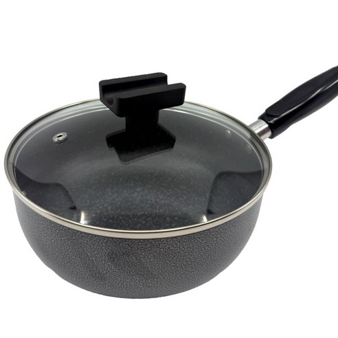 써니 편수냄비 양은 라면 짜장 냄비 국산 코팅, 22cm, 블랙, 1개