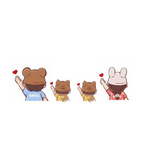 태쓰 차량 반창고 차량 스티커 우리가족이 타고있어요, 1개, 4인기준(아들,아들)