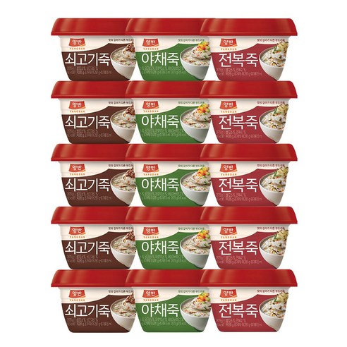 동원 양반쇠고기죽285g*5개+양반야채죽285g*5개+양반전복죽285g*5개, 285g, 1세트