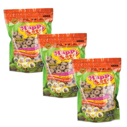 애니멀밥 해피셋트 마우스 사료 이갈이용, 270g, 3개
