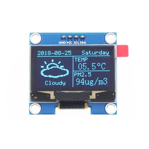 1.3인치 OLED 블루 폰트 디스플레이 모듈 128x64 I2C 아두이노 라즈베리파이 전자부품 SY130GB-10G, (LCD) SY130GB-10G(블루), (LCD) SY130GB-10G(블루), 1개