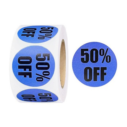 스티커 롤 라벨 가격할인 500매, 50% 2개
