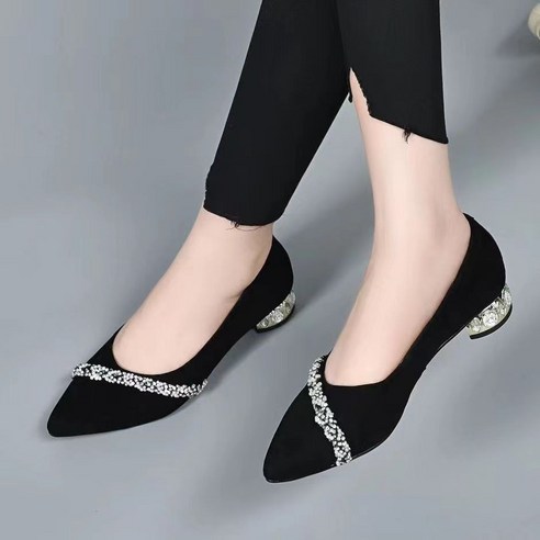 투니스 여성 컴포트 큐빅 블록 힐 정장구두 2.5cm