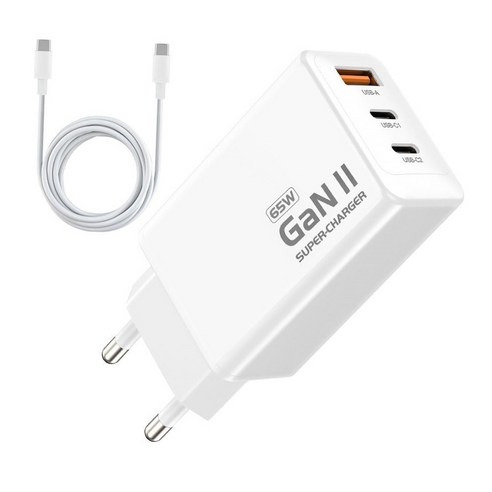 gan 3포트 고속충전기 pd3.0 65w 가정용 스마트폰 노트북 태블릿 멀티 어댑터 멀티어댑터