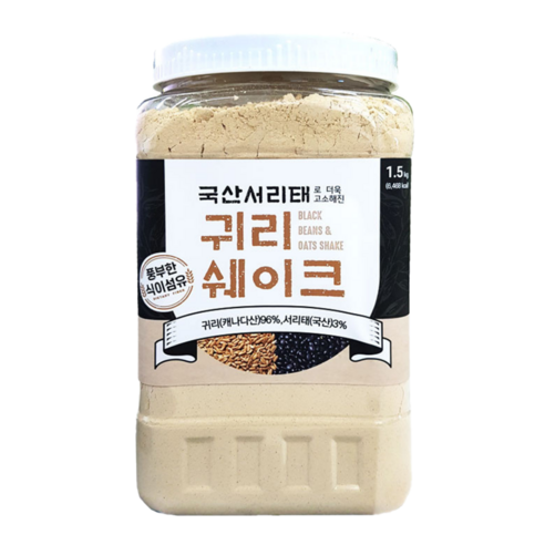 태광선식 국산서리태로 더욱 고소해진 귀리쉐이크 1.5kg, 1개 솔직 후기 | 실사용자 리뷰 분석 - 상품 이미지 1