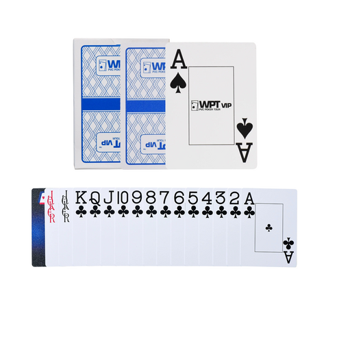 포커 카드 WPT 대회전용 텍사스 홀덤 카드 큰글자 방수 2종세트, 1세트, 블루1+레드1