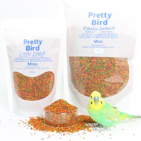 프리티버드 데일리 셀렉트 미니 펠렛 조류 사료, 350g, 1개