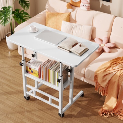 Kipnos 이동식 2단 사이드테이블 상판 및 하단 수납 공간