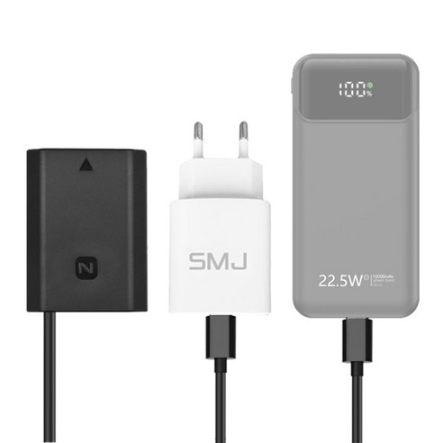 SMJ NP-FZ100 20W전용 끊김없는 C타입 더미 소니 미러리스 상시전원 배터리 5천만보상, SMJ DM-CFZ100 더미 배터리, 1개