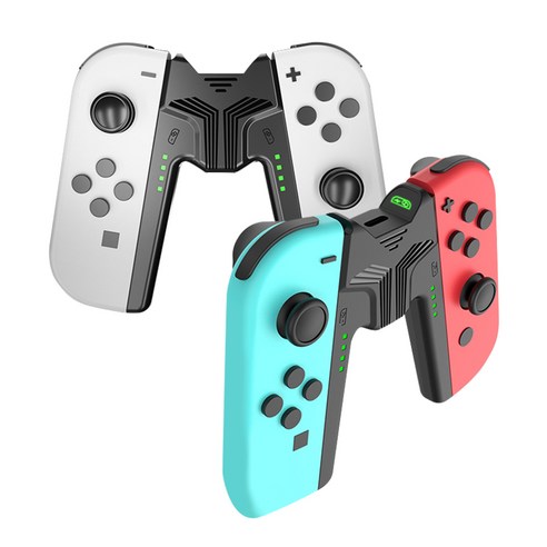 닌텐도 스위치 조이콘 충전 그립 홀더 OLED 호환, 1개, 블랙, NS01