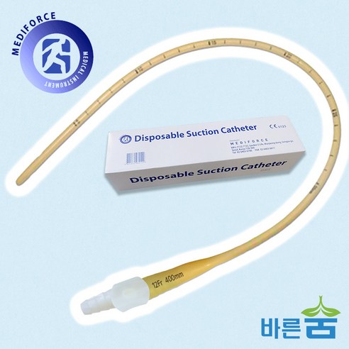 메디포스 석션카테터 2홀 밸브 50개/ 라텍스 8FR 10FR 12FR 14FR 16FR 다양한 사이즈, 12FR(50개입), 1개