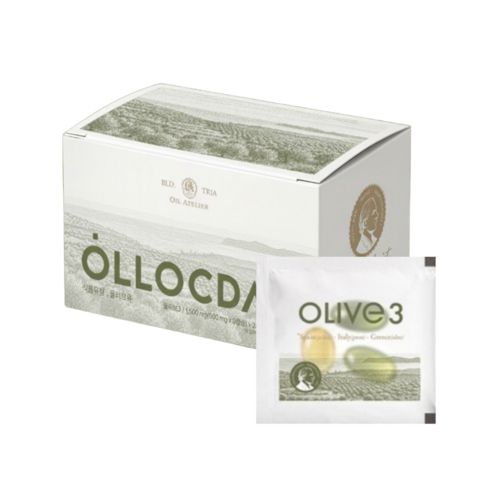 올록담 올리브3 EVOO 지중해 올리브오일 캡슐, 72정, 1박스
