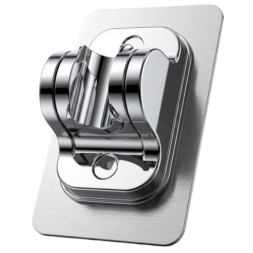 카로히포 무타공 각도조절 샤워기 거치대, 미러실버