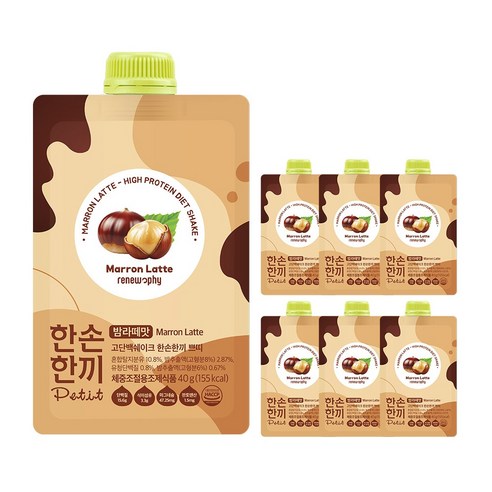 한손한끼 쁘띠 프로틴 단백질 쉐이크 밤라떼맛, 7개, 40g