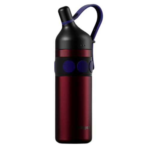 스타플러스 레트로 스타일 보온병, 버건디 + 블랙, 1개, 720ml