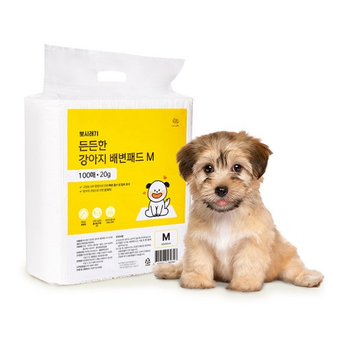 강아지 배변 실수, 이제 뽀시래기 든든한 배변패드로 간편하게 처리하세요.