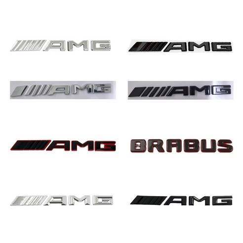 벤츠 호환 AMG BRABUS 브라브스 레터링 엠블럼, 신형-AMG(투톤), .
