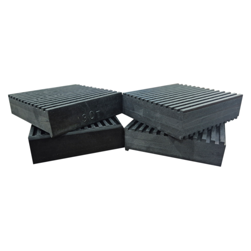 매트천국 골고무패드 4개입 소음 진동방지 골 방진고무판 100x100mm, 검정, 1개