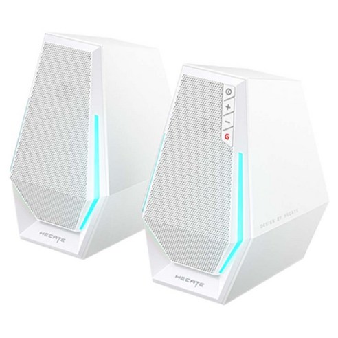 에디파이어 헤카테 G1500 RGB 데스크톱 게이밍 스피커, 화이트