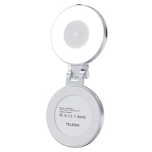 텔레신 C03 마그네틱 셀피 링 라이트, 1개, 화이트