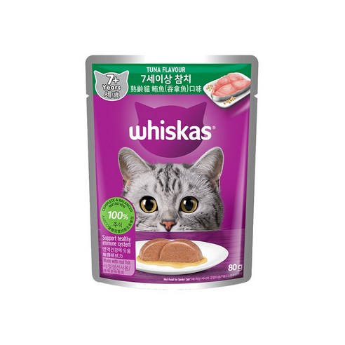 위스카스 파우치 80g 참치(자묘용), 참치, 1개