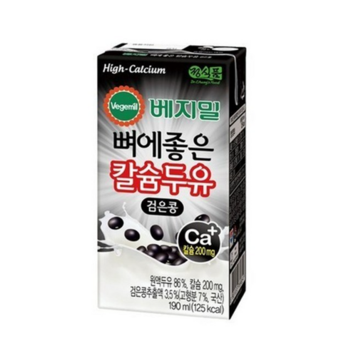 베지밀 뼈에좋은 칼슘 검은콩두유190ml x 72개, 190ml, 72개