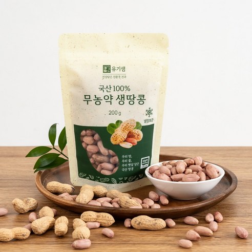 25년햇견과- 국산 무농약 생땅콩 200g, 200g, 1개