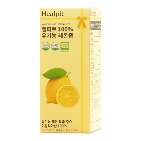 헬피트 유기농 레몬수 NFC 착즙 스틱 레몬즙, 1개, 280g