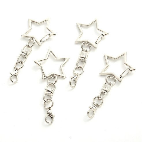 열쇠고리 연결키링 18pcs, 별 실버, 1개