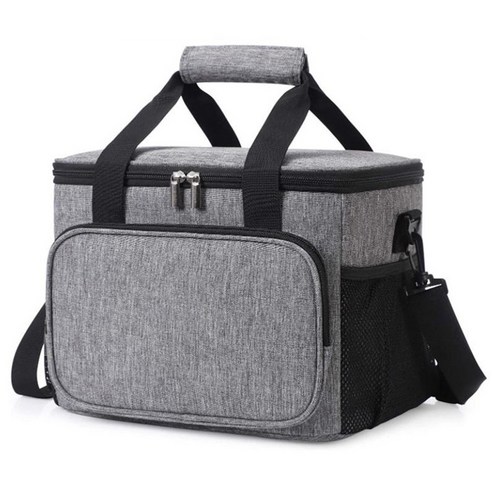 보냉가방 도시락 보온보냉 라운딩 가방 캠핑 보냉백, 그레이, 15L