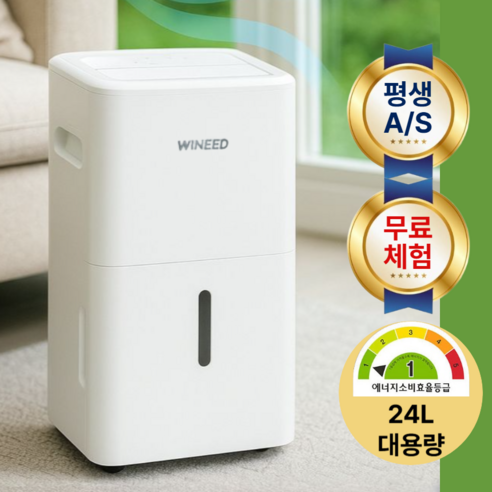휘센트위니드 1등급 인버터 제습기 가정용 대용량 24리터 연속배수, 단품