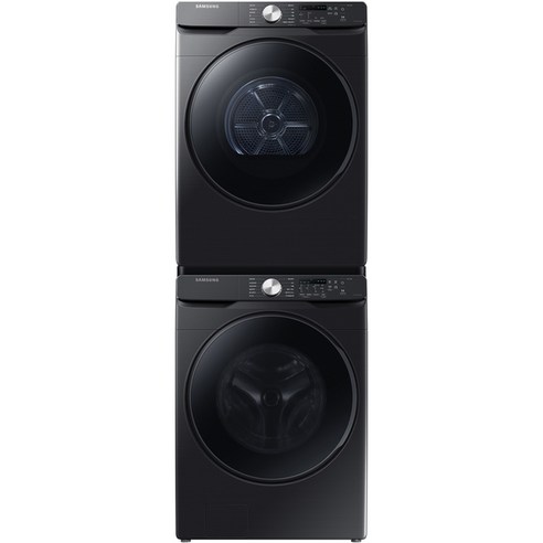 삼성전자 그랑데 드럼세탁기 WF24T8000KV 24kg + 건조기 DV17T8520BV 17kg + 직렬설치 패키지 방문설치, WF24T8000KV, DV17T8520BV, 블랙 케비어