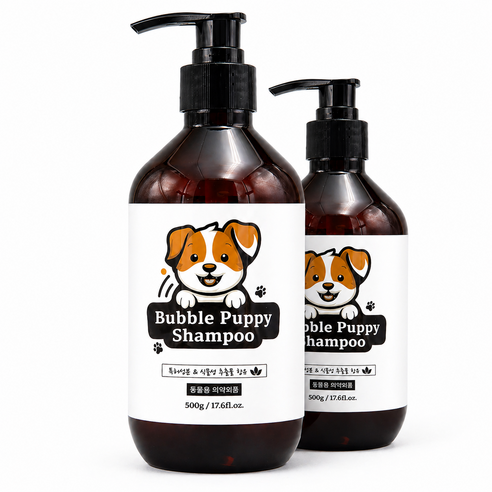 버블퍼피 강아지 샴푸 애플향 국내특허 대용량, 1개, 500ml