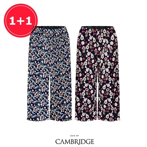 잭오브캠브릿지 여성용 아이스 주름 8부 팬츠 사이즈, FREE, E 캐모마일, E 캐모마일 섬네일