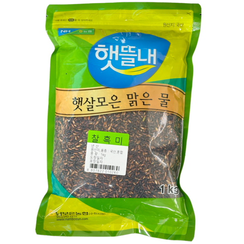 남보은농협 햇뜰내 찰흑미, 1kg, 1개